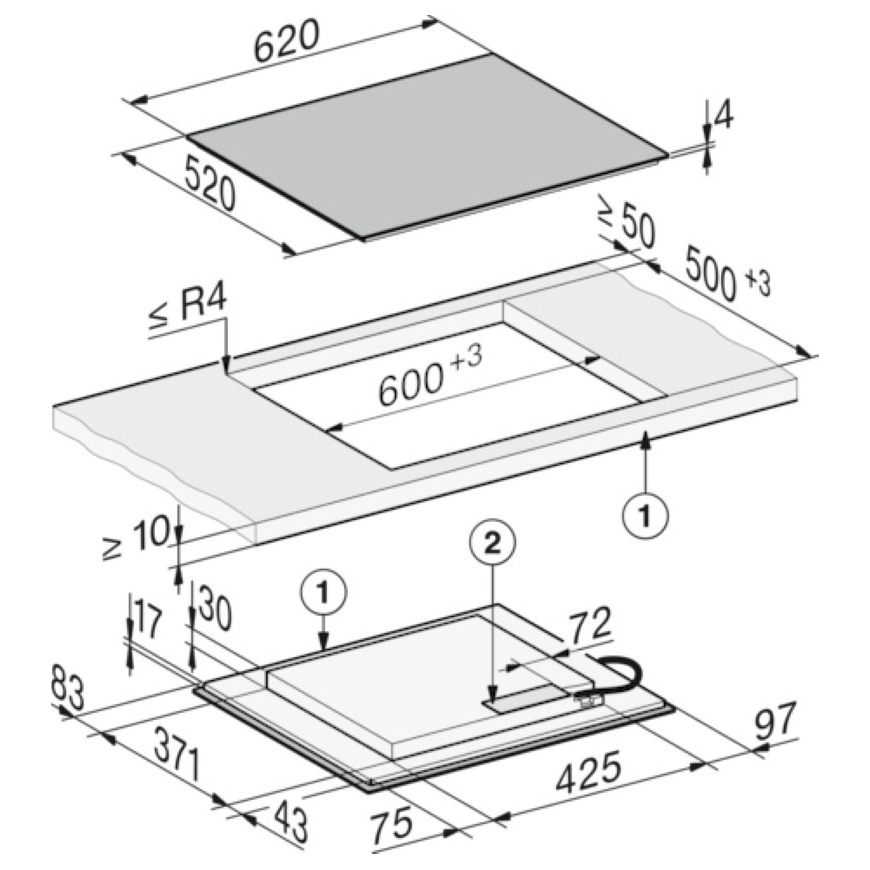 Miele KM 8565 FL - indukcijas plīts, 60 cm – 4
