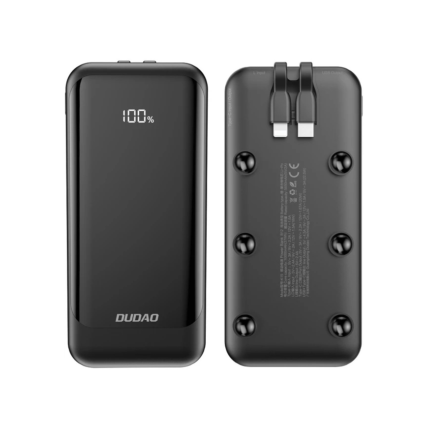 Väline akupank Dudao K15 22.5W 10000mAh must