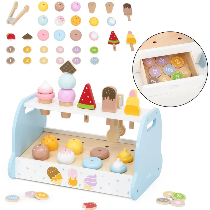 Viga Toys VIGA medinė mėlyna ledainė