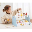 Viga Toys VIGA puisesta sinisestä jäätelökärrystä
