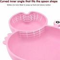 Kids' silicone dish set Reach Crab-9, pink