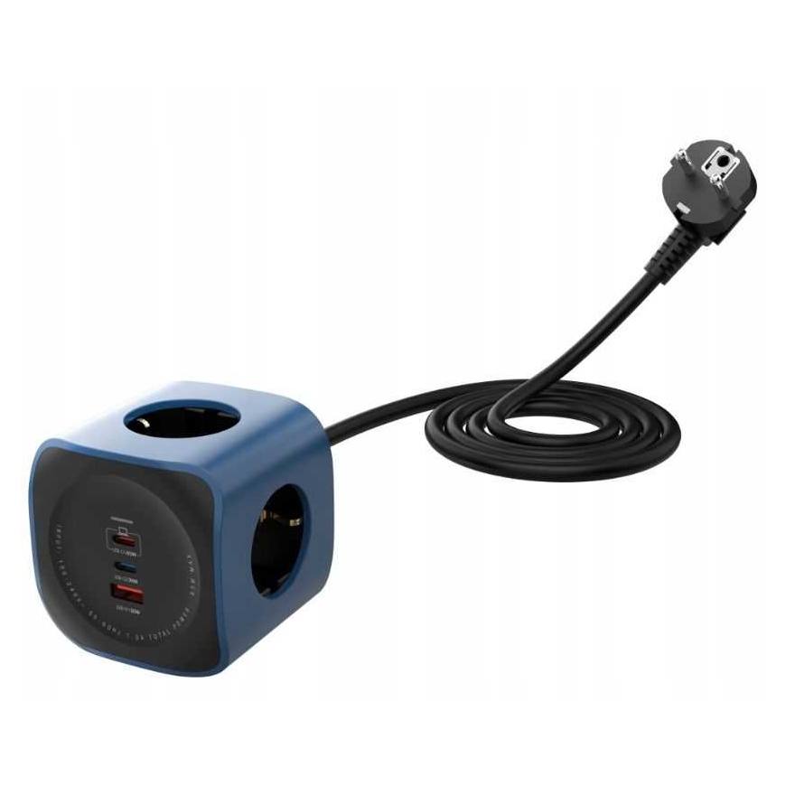 Beline Cellline Power Socket Cube 2500W USB/2xUSB-C 65W Sininen