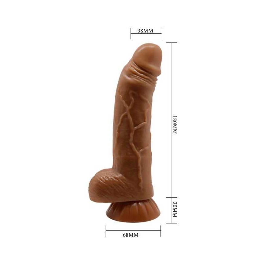 LYBAILE Nice Angel Dildo Suction Cup 7.8" Brown – 3