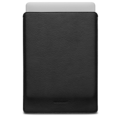 Woolnut Leather Sleeve for MacBook Neo, black