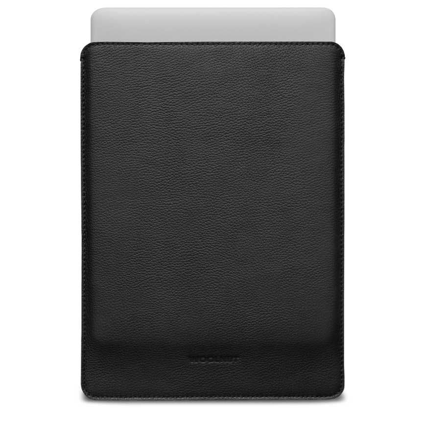 Woolnut Leather Sleeve for MacBook Neo, musta