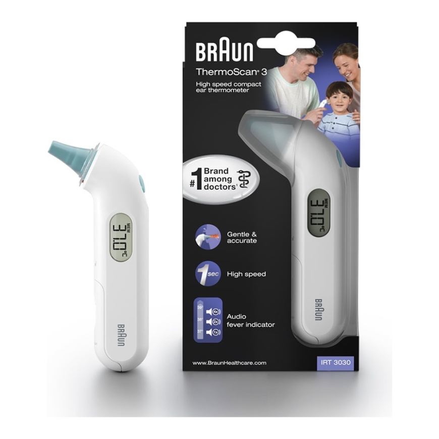 Braun ThermoScan 3 Kontakt Valge Kõrv – 2