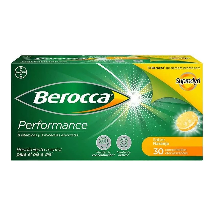 Berocca Эффективность 30 Шипучих Таблеток Миндаль