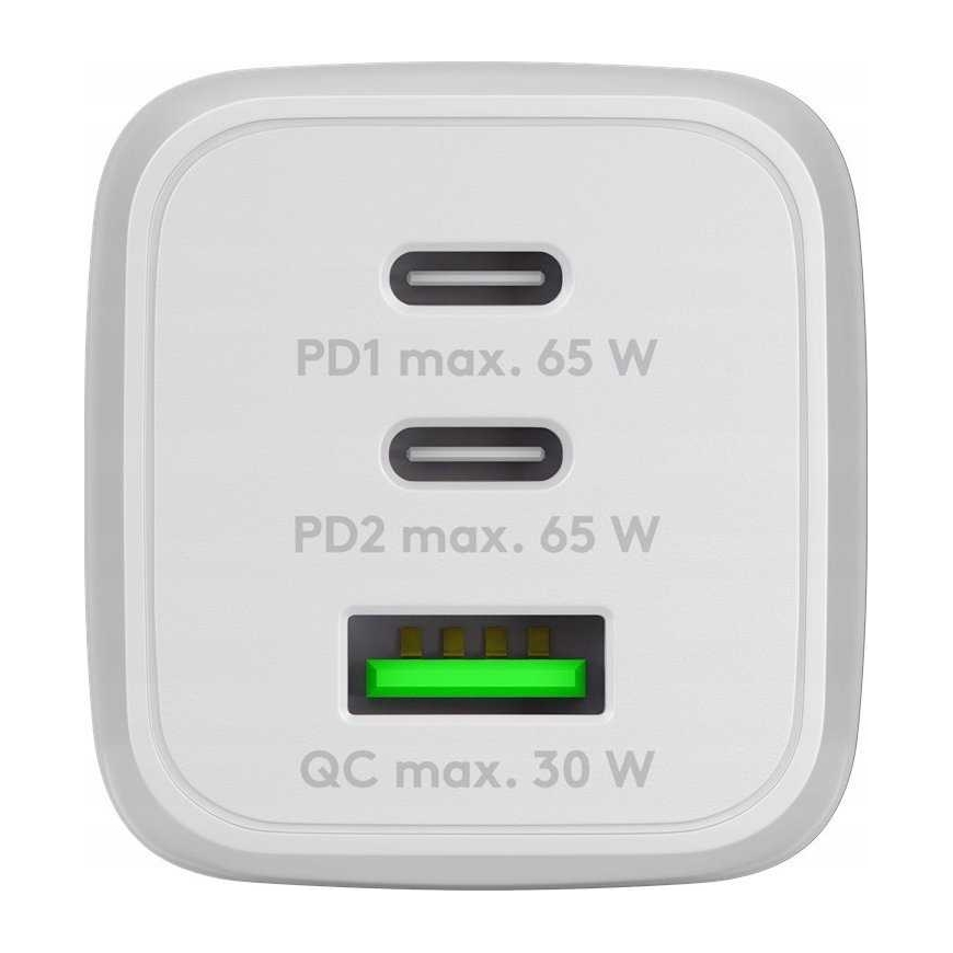 Goobay 65 W USB-C PD GaN Multiport Fast Charger Nano, Baltas | Goobay | 65 W USB-C PD GaN Multiport Fast Charger Nano – 4