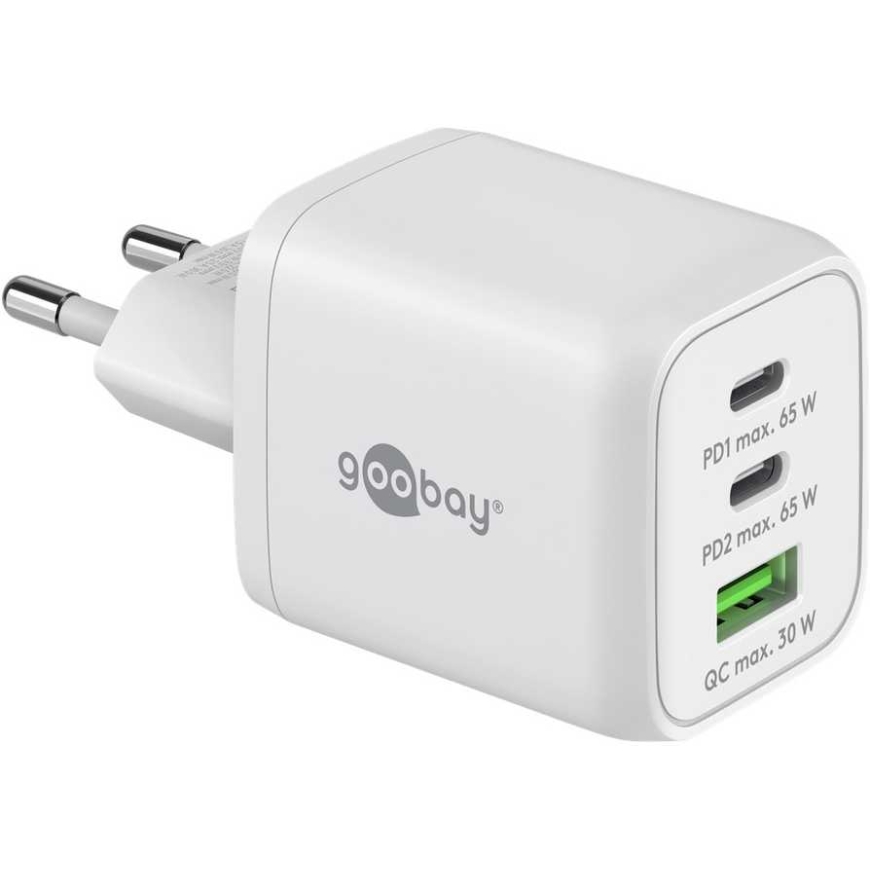 Goobay 65 W USB-C PD GaN Multiport Kiire La Charger Nano, Valge | Goobay | 65 W USB-C PD GaN Multiport Kiire La Charger Nano – 5