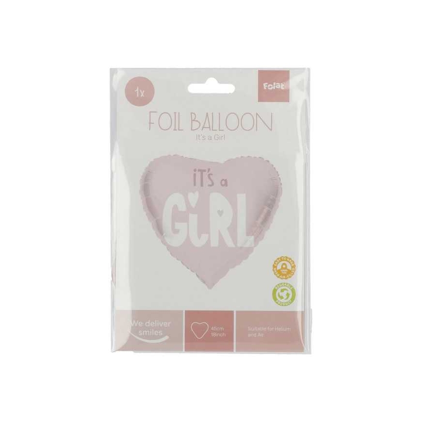 Folat Folijas balons Sirds forma "Tā ir meitene" 45 cm