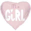 Folat Foil Balloon Heart shaped "It''s a Girl" 45cm Folat Foil Balloon Heart shaped "It''s a Girl" 45cm