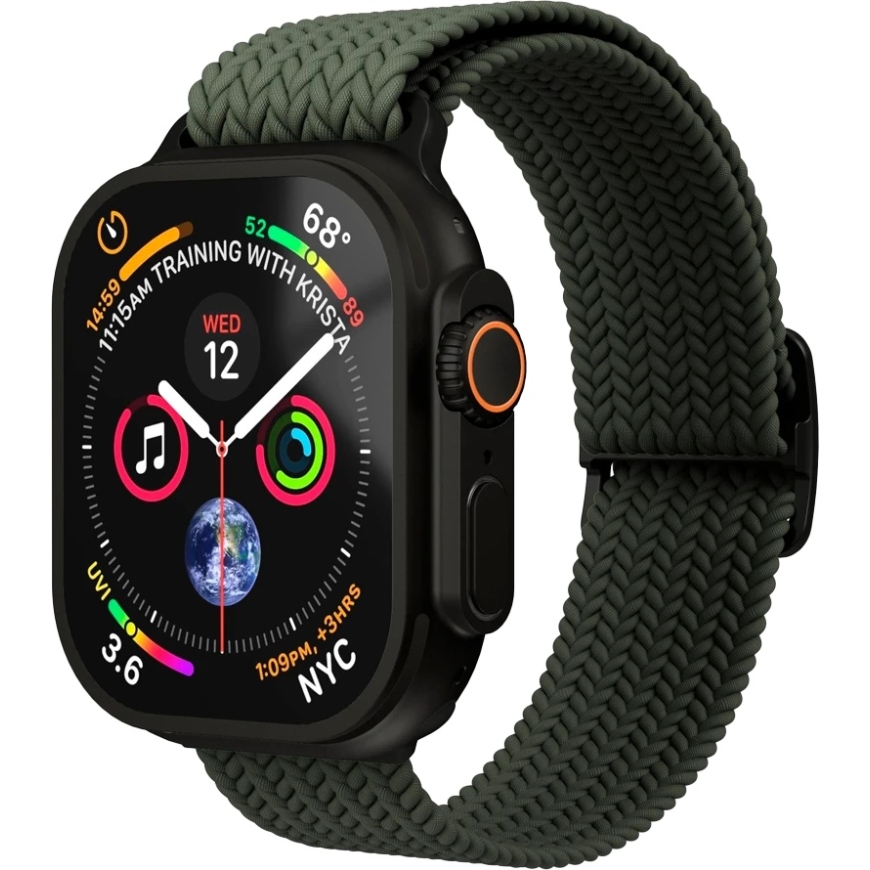 Vonmählen Woven Loop 40, 41, 42mm Один размер, Оливковый Черный