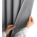 Pilka užuolaida Corita su kilpomis AmeliaHome 140 × 245 cm
