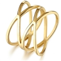 Troli Intertwined gold-plated ring KRS-275 Troli Intertwined gold-plated ring KRS-275