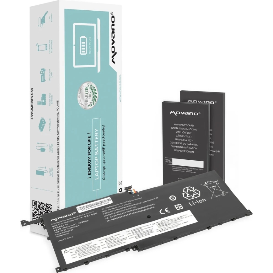 Movano „Lenovo X1 Carbon 20FB“ 00hw028 01av439 battery - 3290 mAh (50 WH) – 2
