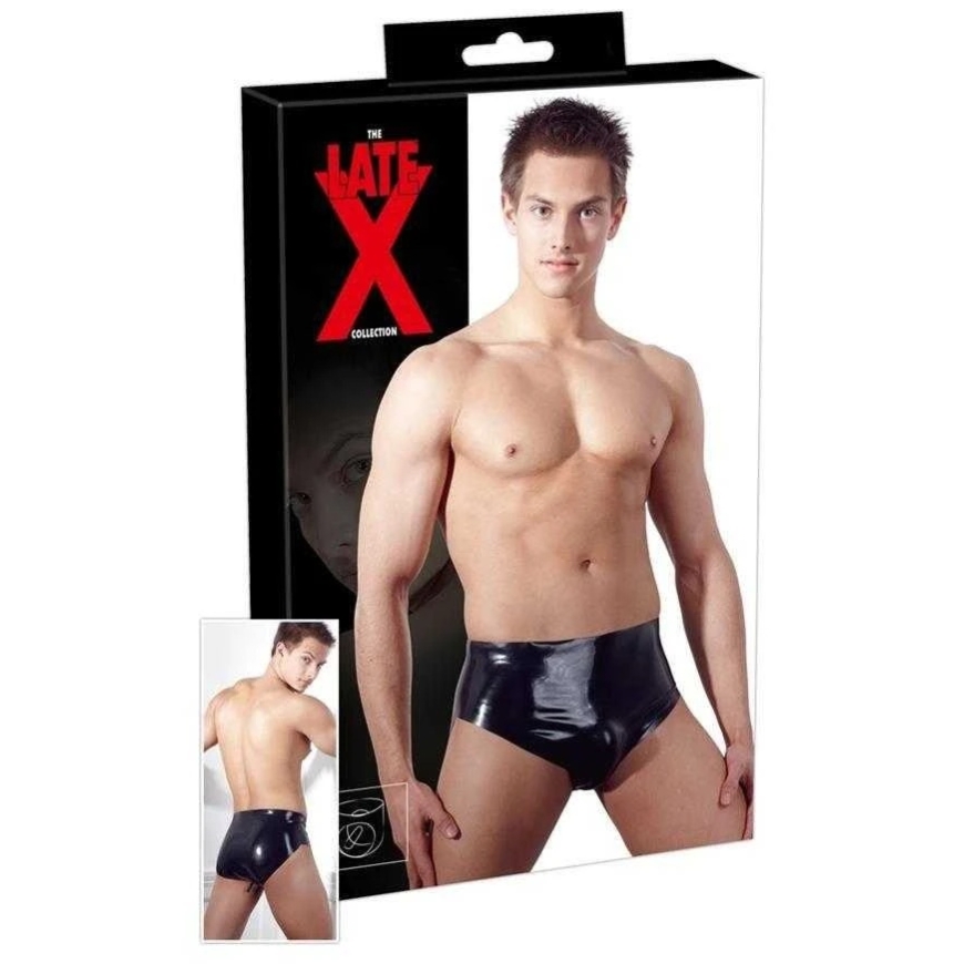 Мужские латексные трусы с пробкой L – 2