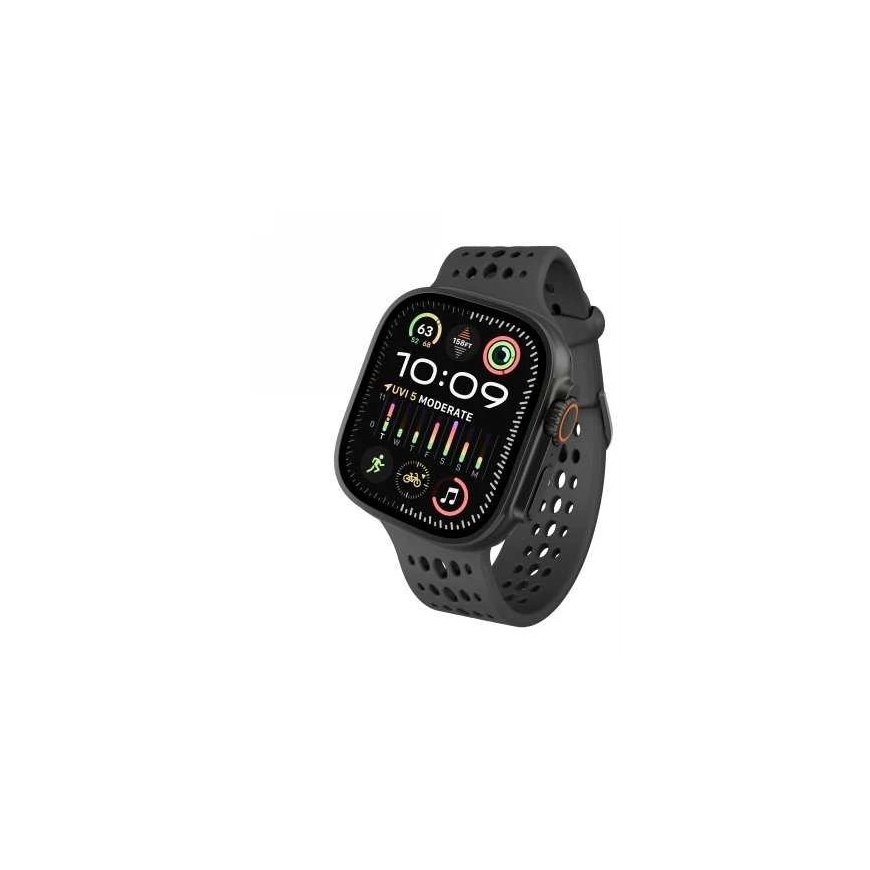 Decoded Silicone Ares O Band - silicone strap for Apple Watch 44/46/49 mm (black)