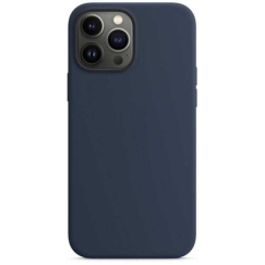 Riff "Minkštas silikono dėklas iPhone 13 Pro Max" Tamsiai mėlynas