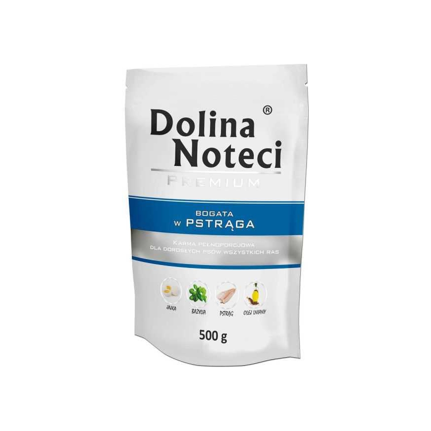 DOLINA NOTECI Dolina Noteci Premium, rikastatud lõhega - märg koeratoit - 500g