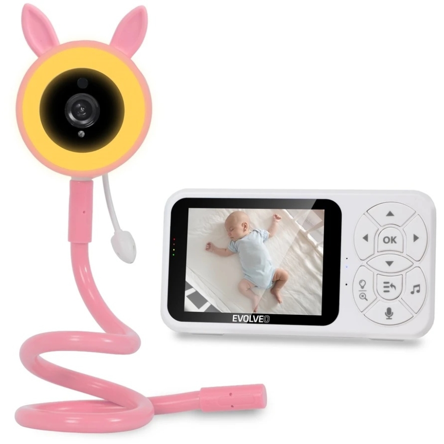 EVOLVEO Baby Monitorius N35 vaaleanpunainen – 4