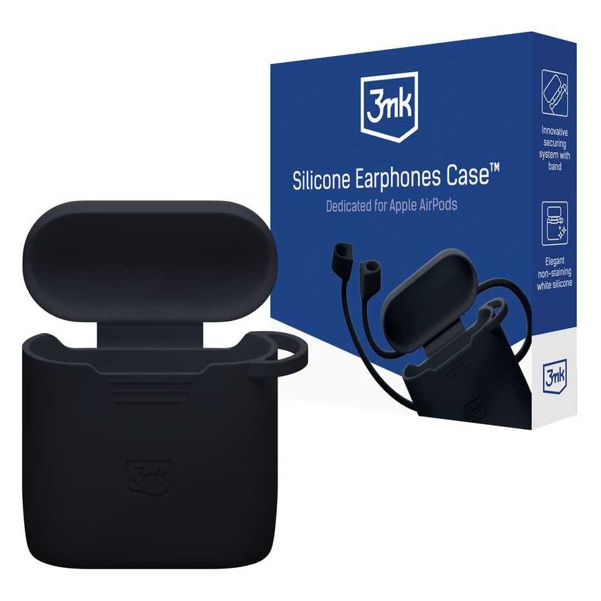 3Mk Protection 3mk Silikoonist AirPods Kott Must AirPods 4 jaoks - must