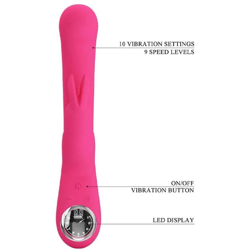 Pretty Love Led Pink PRETTY LOVE - Lamar Pink, 10 vibration functions 9 speed levels – 3