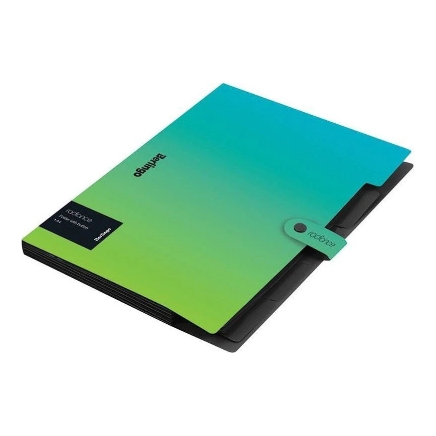 A4 plastmasas mapes ar nodalījumiem Radiance, zili-zaļš, 1gb. Berlingo – 3