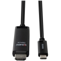 Adaptera kabelis - LINDY USB Type C uz HDMI kabelis, 8K 60Hz, 7680x4320, 1 m, Melns Adaptera kabelis - LINDY USB Type C uz HDMI kabelis, 8K 60Hz, 7680x4320, 1 m, Melns