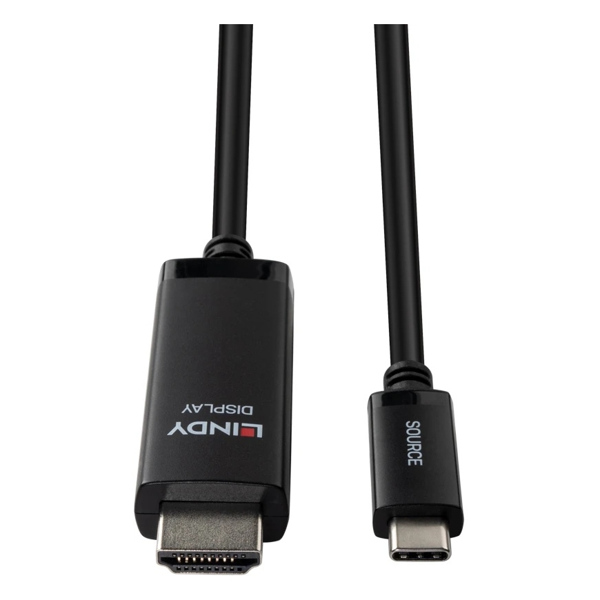 Adapter Cable - LINDY USB Type C to HDMI Cable, 8K 60Hz, 7680x4320, 1 m, Black – 3