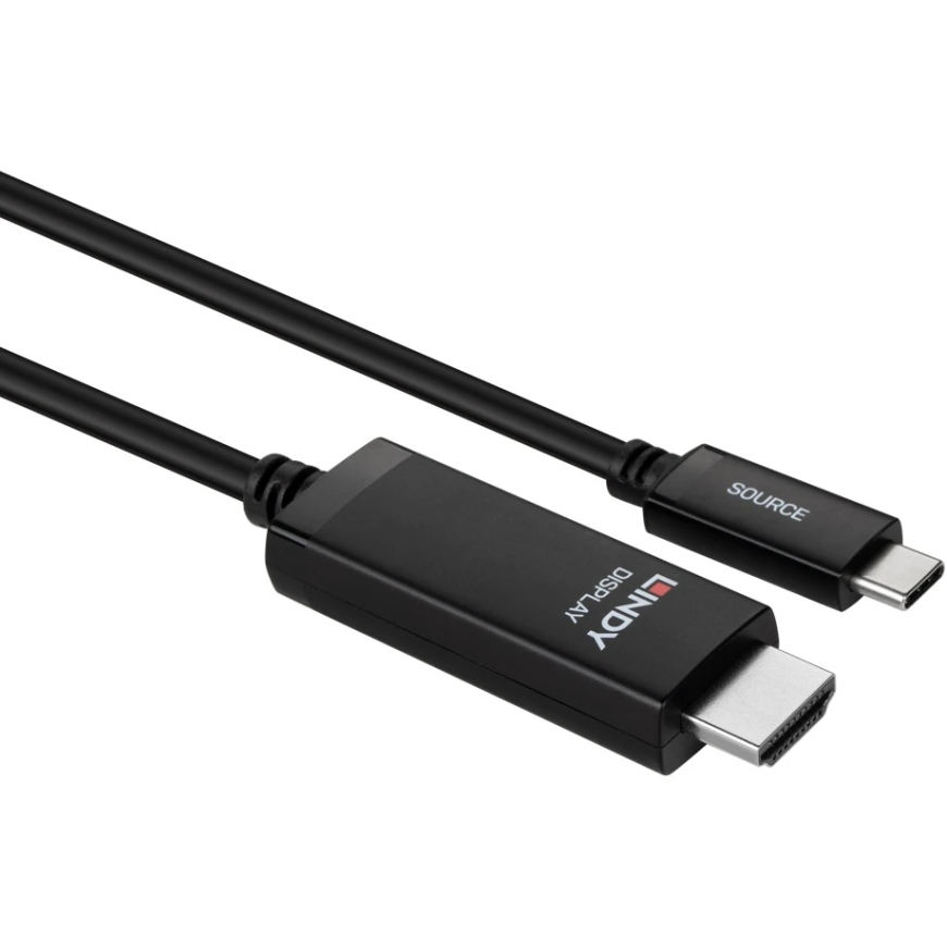 Adapter Cable - LINDY USB Type C to HDMI Cable, 8K 60Hz, 7680x4320, 1 m, Black – 4