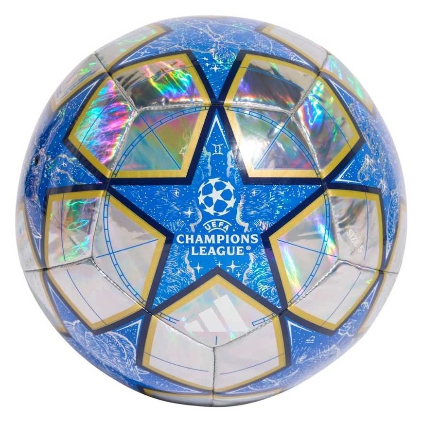 Futbolo kamuolys adidas UCL Training 25/26 League Stage Foil sidabrinė ir-mėlyna JP1549 (4)