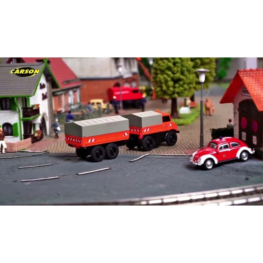 Carson 1:87 M-B Unimog U406 su priekaba 2.4G 100% RTR – 2