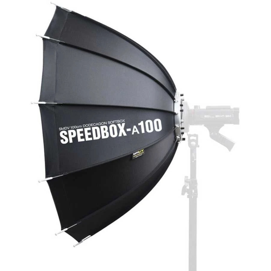 Lighting Equipment - SMDV Speedbox A100 12-Sided Softbox Double Diffuser Black