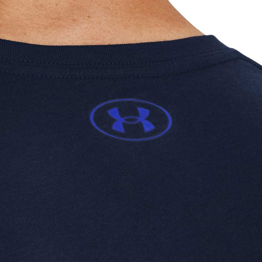 Vīriešu Under Armour Team Issue Wordmark SS t-krekls tumši zils 1329582 408 (L) – 5