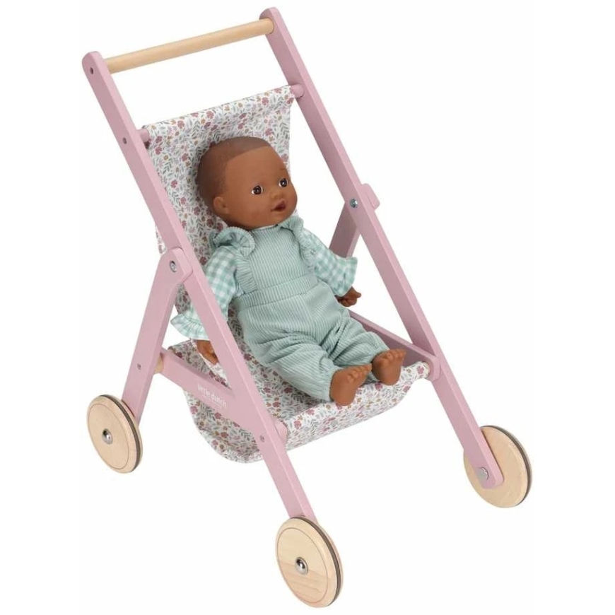 Little Dutch Medinis doll stroller-buggy 'Soft Flowers' – 5