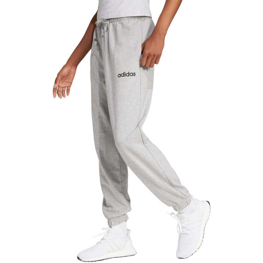 Kelnės moterims adidas Essentials Linear French Terry Cuffed jasnoszare JC5953 (M)