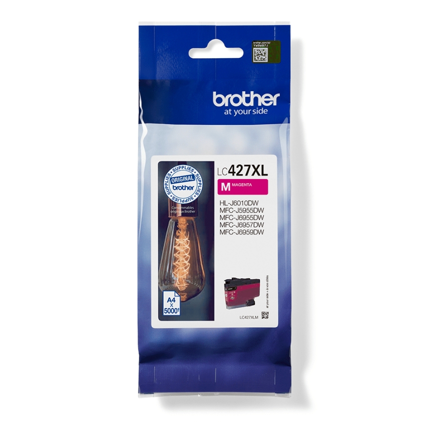 Brother LC427XLM mustekasetti 1 kpl Alkuperäinen Korkea (XL) värintuotto Magenta