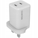 Canyon CU65ACC GaN 65W 2xPD 1xQC UK White Canyon CU65ACC GaN 65W 2xPD 1xQC UK White