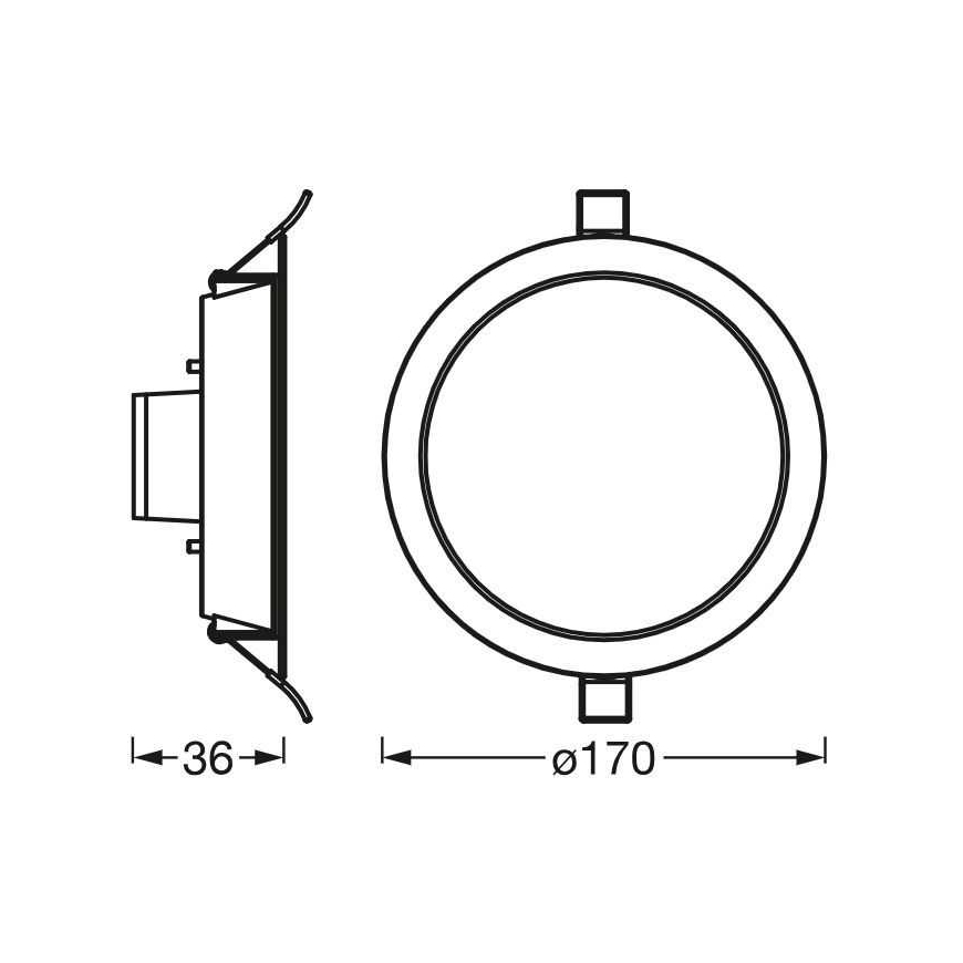 Ledvance SMART+ Wifi ieliekams prožektors 170 mm 110 ° RGB + TW – 3