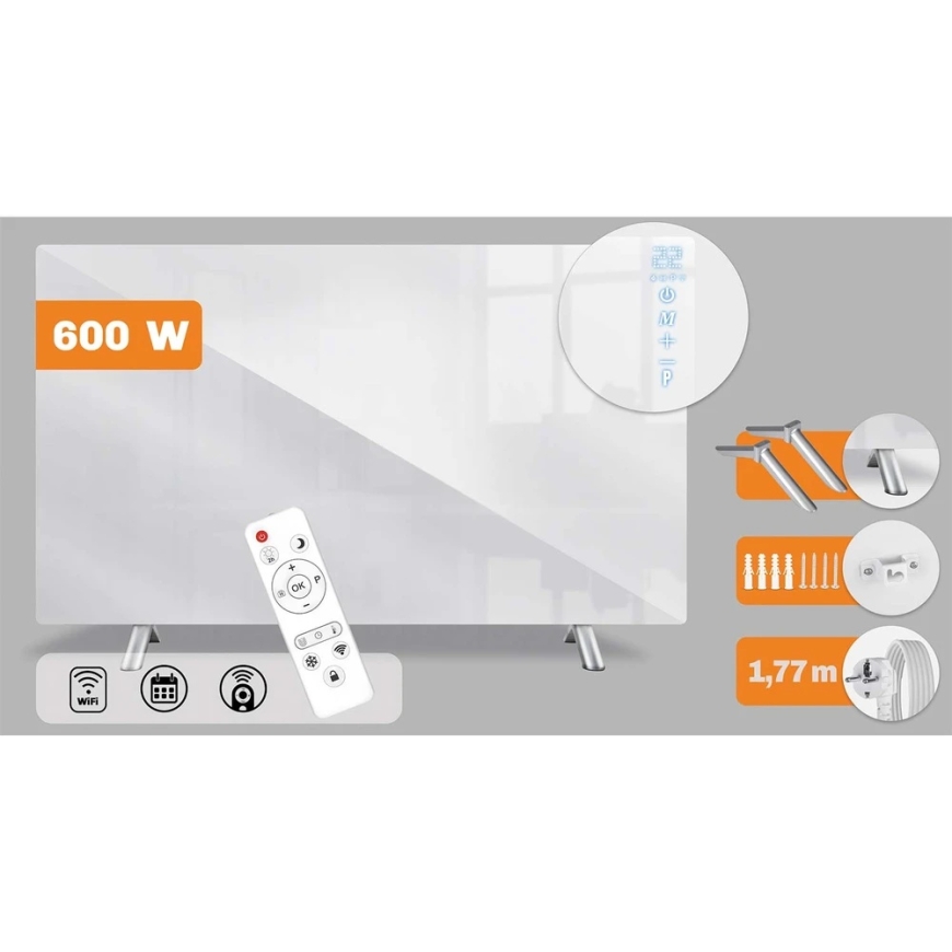 Berdsen BD-984 600 W infrapunalämmityslaite WiFi-etäohjaussovelluksella – 5