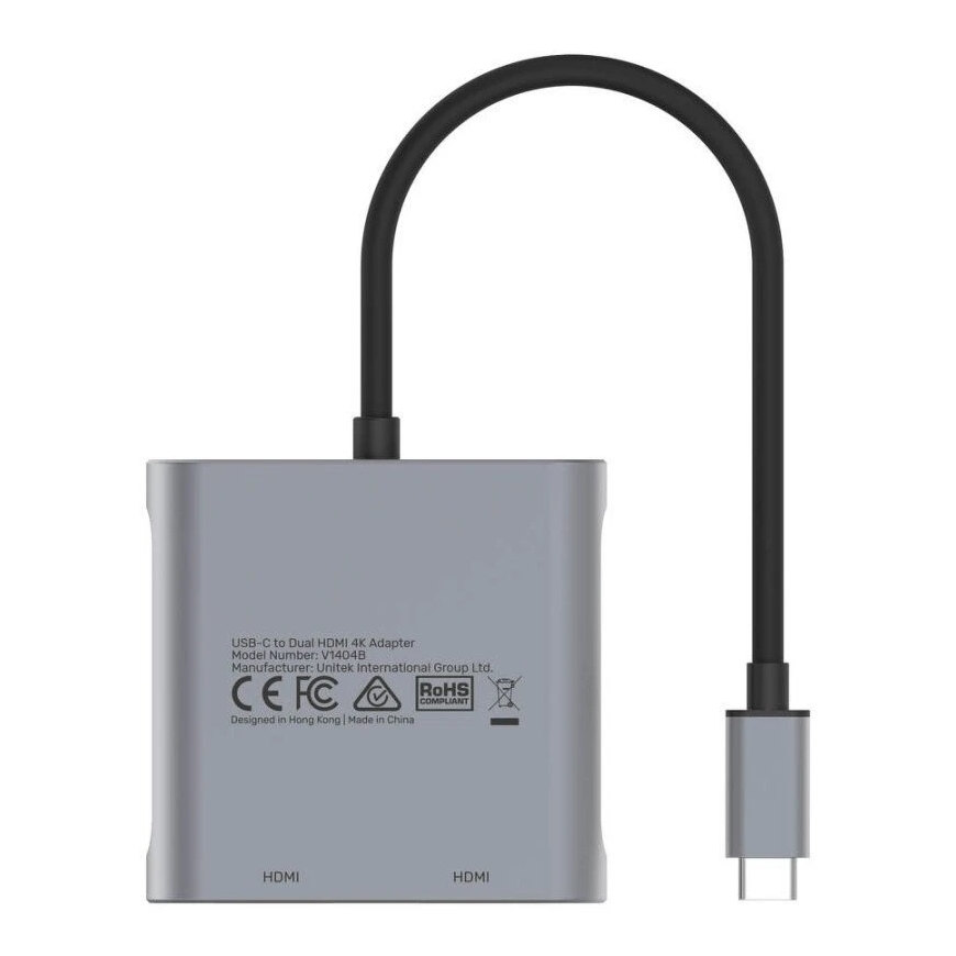 UNITEK ADAPTER USB-C 2X HDMI 2.0 MST HDCP 2.2 M/F – 2