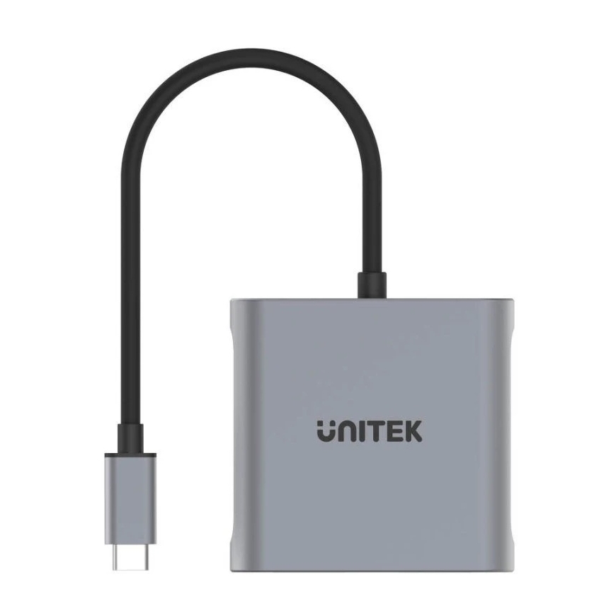 ПЕРЕХОДНИК UNITEK USB-C 2X HDMI 2.0 MST HDCP 2.2 M/F – 4