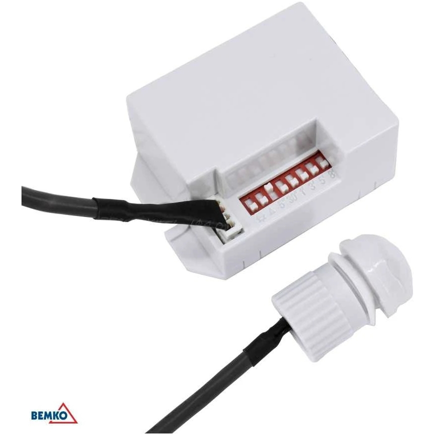 Bemko Motion Sensor, white, IP20, max 800W, 360°, 3m/6m – 2