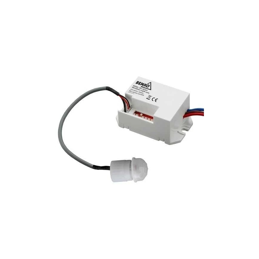 Bemko Kustības sensors, balts, IP20, max 800W, 360°, 3m/6m – 3