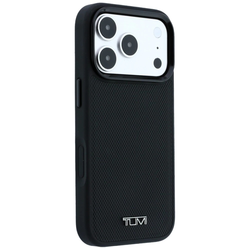Tumi Leather Ballistic Pattern MagSafe Case for iPhone 18 Pro Max / 17 Pro Max Black – 4