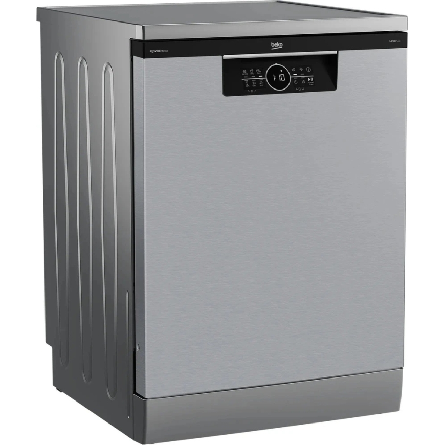 Beko b300 BDFN26560XP Dishwasher, Freestanding, Full size (60 cm), Stainless Steel, Black, Touch, LED