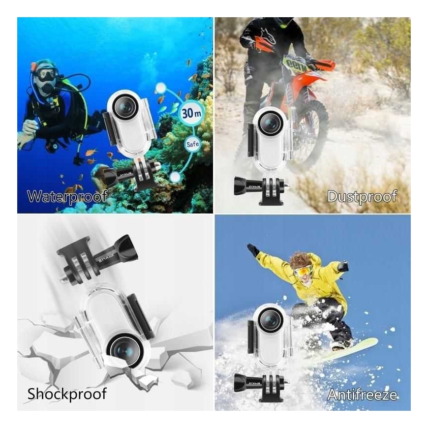 Puluz vedenpitävä kotelo Insta360 Go Go2:lle – 3