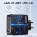 UGREEN Nexode 100W seinakohandaja, 3x USB-C + USB-A, GaN, Power Delivery, volditav pistik