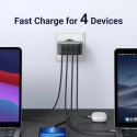 Sieninis įkroviklis UGREEN Nexode 100W, 3x USB-C + USB-A, GaN, Power Delivery, sulankstomas kištukas Sieninis įkroviklis UGREEN Nexode 100W, 3x USB-C + USB-A, GaN, Power Delivery, sulankstomas kištukas