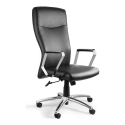 Adella C239 office chair, genuine leather HL-4, black